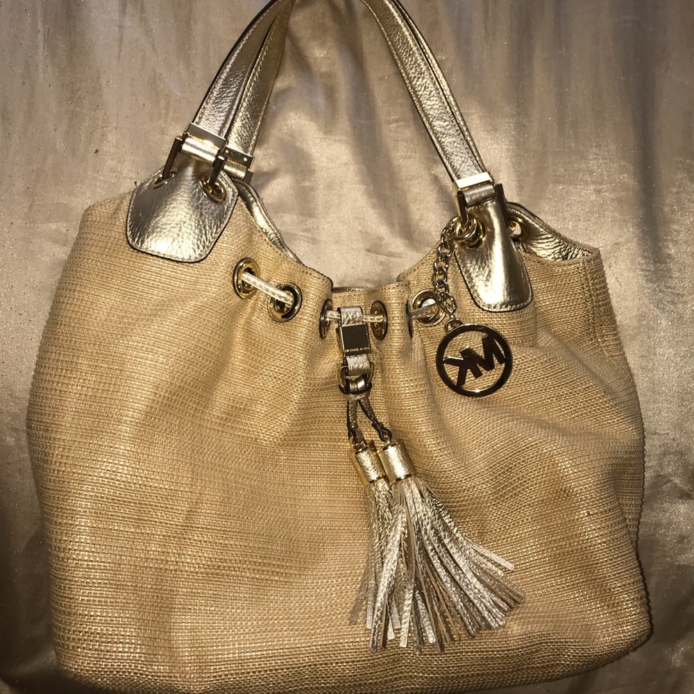 Gold large Michael Kors  purse
